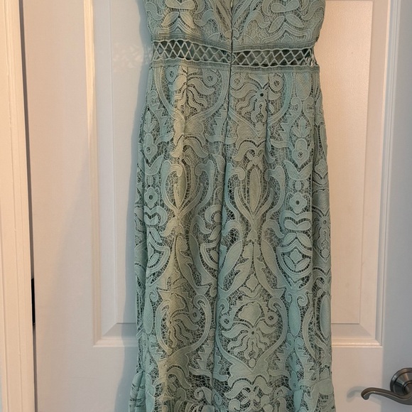 Beautiful Sage Green Lace Dress S Lulus 0 2 - Picture 5 of 7